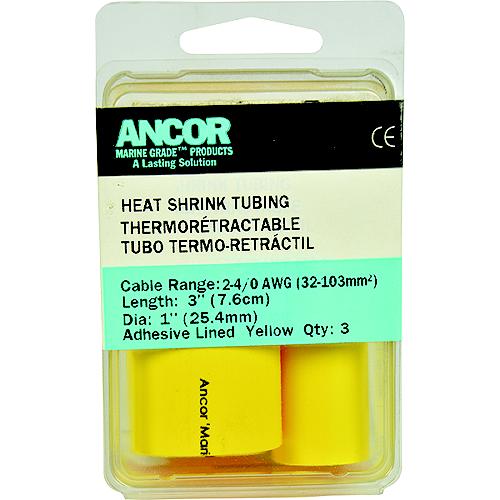 Ancor 307948 Marine Grade Adhesive Lined Heat Shrink Tubing, 1″ x 48″, Yellow, 1/Pk