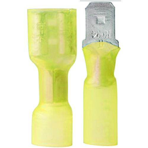 Ancor 320899 Marine Grade Heat Shrink Disconnects, 12-10 Female, Yellow, 100/pk