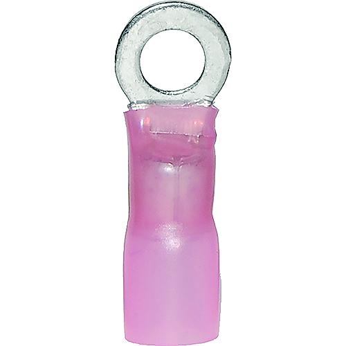 Ancor 321725 Marine Grade Heat Shrink Ring Terminals, 1/2″ Fastener, 8 Wire, Red, 25/Pk