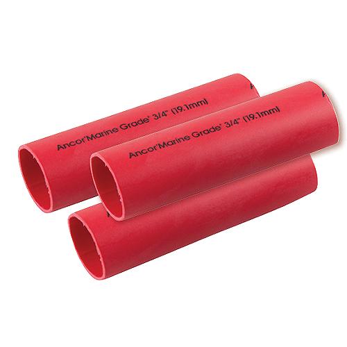 Ancor 327606 Marine Grade Heat Shrink Heavy Wall Battery Cable Tube For 2-4/0, 1″ x 3″ (2/Pack), Red