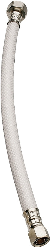 Plumb Pak EZ Series PP23862 Sink Supply Tube, 3/8 in Inlet, Compression Inlet, 1/2 in Outlet, FIP Outlet, Vinyl Tubing