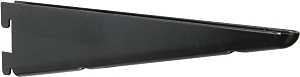 Knape & Vogt 182 Series 182 BLK 10.5 Shelf Bracket, 11.2 in L, Steel, Black, Pack of 10