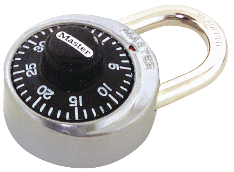 Master Lock 1500D Padlock, Non-Resettable Combination Key, 9/32 in Dia Shackle, 3/4 in H Shackle, Steel Shackle