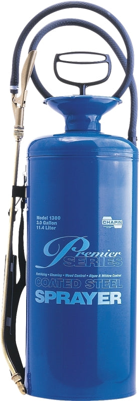 Chapin 1380 Compression Sprayer, 3 gal Tank, Steel Tank, 42 in L Hose