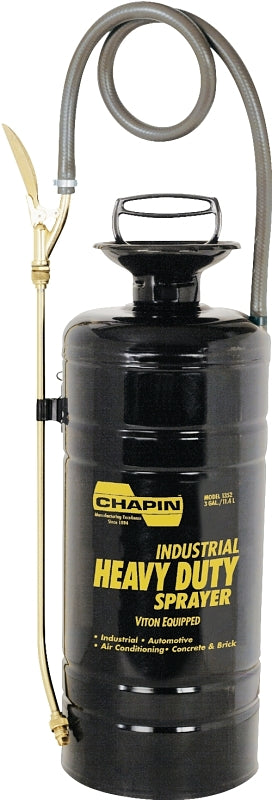 Chapin 1352 Compression Sprayer, 3 gal Tank, Steel Tank, 36 in L Hose