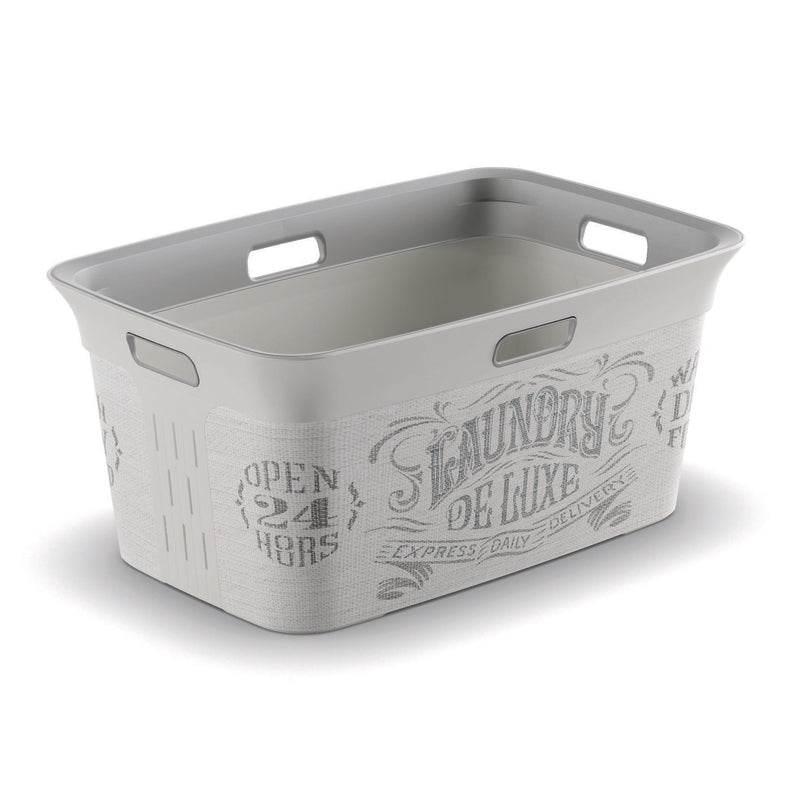 KIS Gray Plastic Laundry Basket, Pack of 4