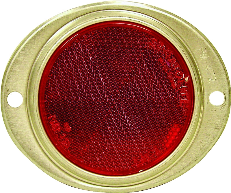 PM V472 Series V472R Oval Reflector, Red Reflector