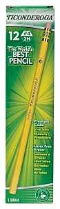 Ticonderoga 13884 Pencil, Extra Hard Lead, Wood Barrel, Pack of 6