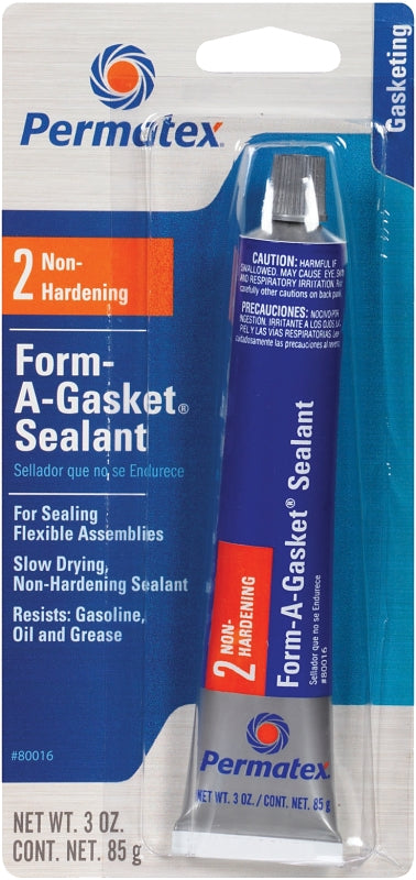 Permatex 80016 Sealant, Black, 3 oz Tube, Paste, Alcohol