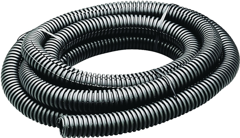 Gardner Bender FLX-5007T Corrugated Split Tubing, 1/2 in Dia, 7 ft L, Polypropylene, Black