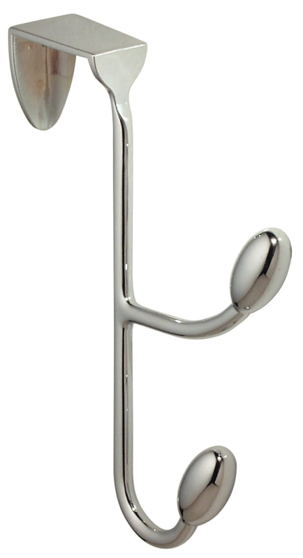 iDESIGN 76500 Door Hook, 10 lb, 2 -Hook, Steel, Chrome-Plated