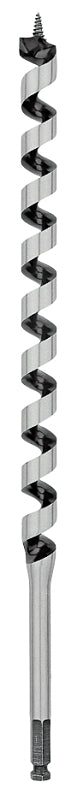 Irwin WeldTec 3043011 Auger Drill Bit, 7/8 in Dia, 17 in OAL, Twist Flute, 1-Flute, 7/16 in Dia Shank