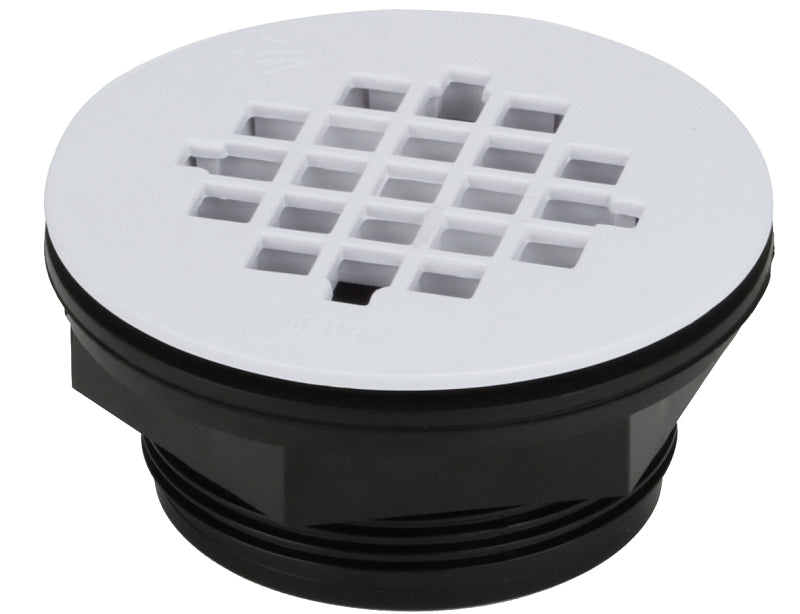 Oatey 42077 Shower Drain, ABS, Black, Specifications: Snap-In Cover Design, Round Shape