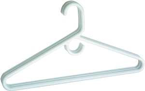 Merrick C8631A-SHW12 Series Tubular Hanger, Hunter/Navy Blue/White, Plastic, Pack of 12