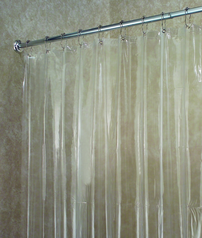 iDESIGN 14551 Shower Curtain Liner, 72 in L, 72 in W, EVA/Vinyl, Clear