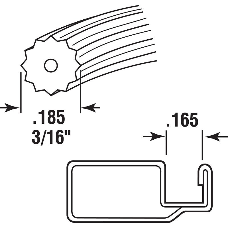 Make-2-Fit P 7941 Screen Retainer Spline, 0.185 in D, 25 ft L, Vinyl, Gray, Round