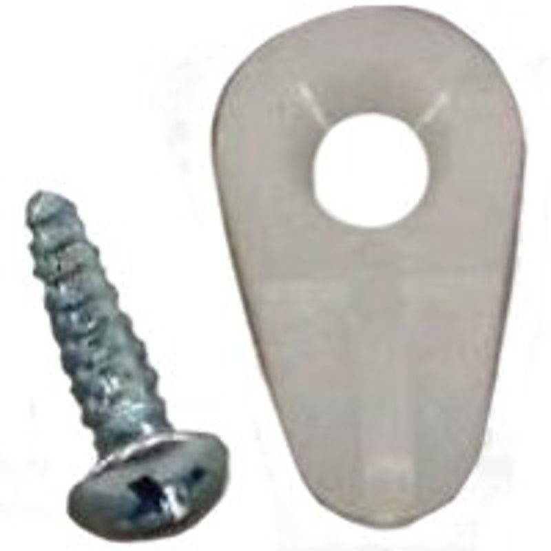 US Hardware WP-8830H Screen Clip, 1/2 in, Nylon, 50 BAG, White