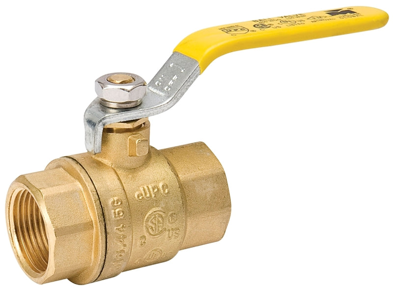 B & K 107-821NL Ball Valve, 1/4 in Connection, FPT x FPT, 150, 600 psi Pressure, Manual Actuator, Brass Body