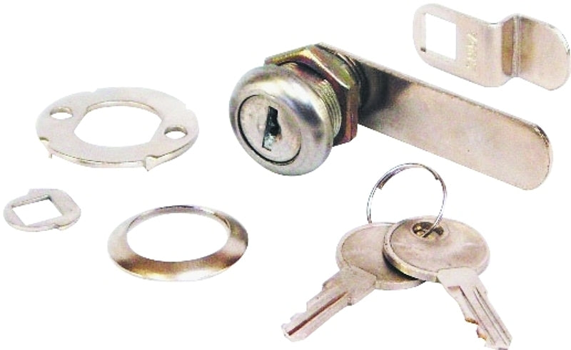 US Hardware WP-9708C Cam Lock, Steel, Chrome-Plated