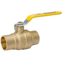 B & K ProLine Series 107-858NL Ball Valve, 2 in Connection, Sweat, 600/125 psi Pressure, Manual Actuator, Brass Body