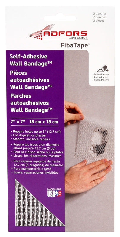 Adfors FDW6570-U Repair Patch, 7 x 7 in Dimensions, White