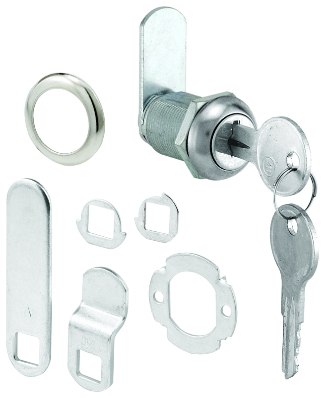 Defender Security U 9943KA Lock, Cam, Keyed Lock, Y13 Yale Keyway, Stainless Steel, Chrome-Plated