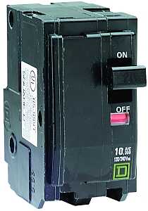 Square D QO QO230CP Circuit Breaker, In-Line, 30 A, 2 -Pole, 120/240 VAC, 48 VDC, Plug Mounting, Almond