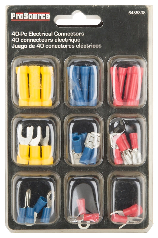 ProSource CP-403L Electrical Connectors Wire Cap Set, Plastic, For: 22 to 10 AWG Solid/Standard Wire, 40 -Piece