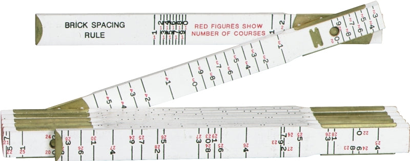 Crescent Lufkin Red End Series T636N Rule, 1/16 in Graduation, White, Wood