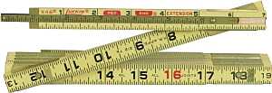 Crescent Lufkin Red End Series TX46N Ruler, SAE Graduation, Wood, Natural
