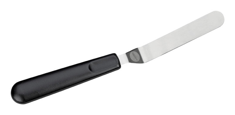 Wilton Black/Silver Metal/Plastic Angled Spatula, Pack of 3