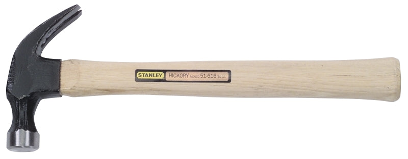 STANLEY 51-616 Nailing Hammer, 16 oz Head, Curved Claw, Smooth Face Head, HCS Head, 13-1/4 in OAL