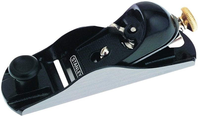STANLEY 12-220 Adjustable Block Plane, 7 in L x 2 in W Dimensions, 1-5/8 in W Blade, Iron Body, Gray