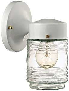 Boston Harbor W15WH01-33883L Outdoor Lantern, 120 V, 60 W, CFL Lamp, Steel Fixture, White, White Fixture