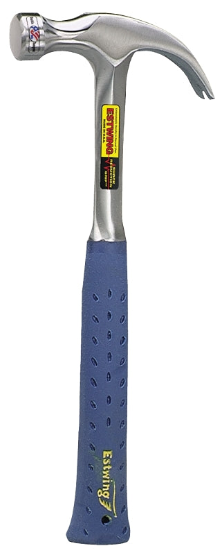 Estwing E3-16C Nail Hammer, 16 oz Head, Curved Claw, Smooth Face Head, Steel Head, 13 in OAL
