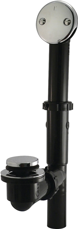 Keeney 63B Bath Drain Assembly, Plastic, Black, Chrome-Plated