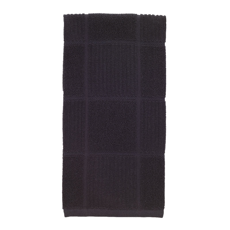 T-Fal Charcoal Cotton Checked Parquet Kitchen Towel 1 pk, Pack of 6