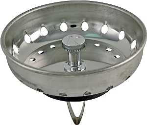 Plumb Pak PP820-50 Basket Strainer with Spring Style Post, 3.15 in Dia, Stainless Steel