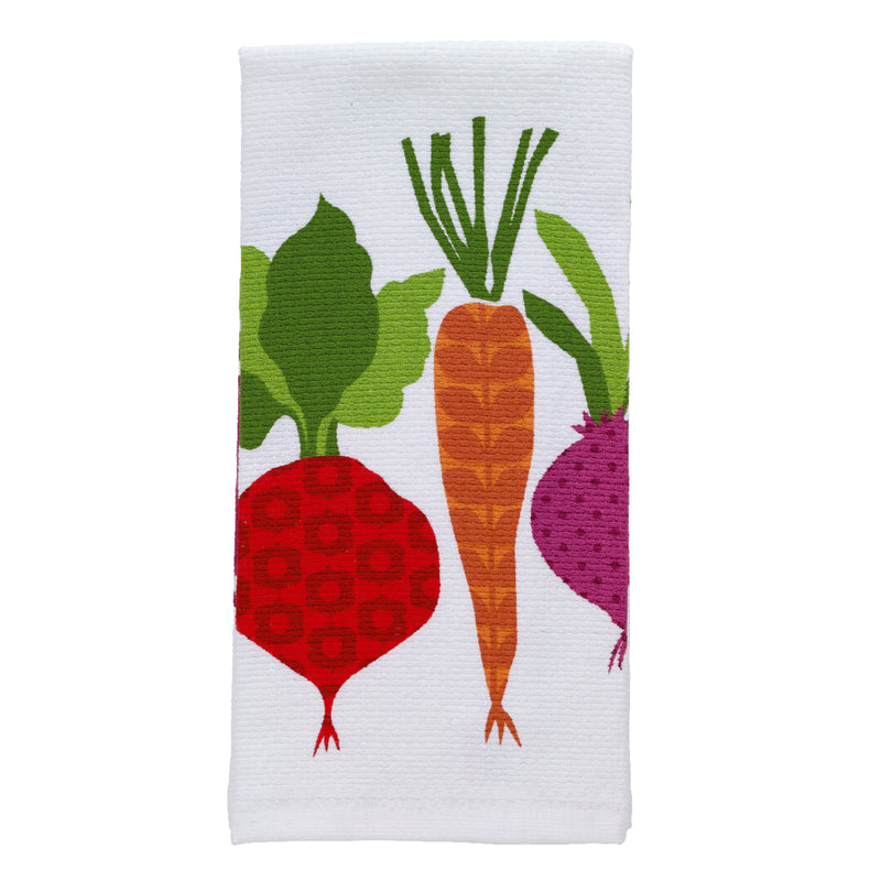 T-Fal Multicolored Cotton Veggies Kitchen Towel 1 pk, Pack of 6