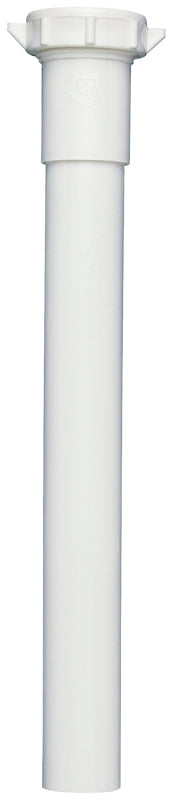Plumb Pak PP944W Pipe Extension Tube, 1-1/4 in, 6 in L, Slip-Joint, Plastic, White