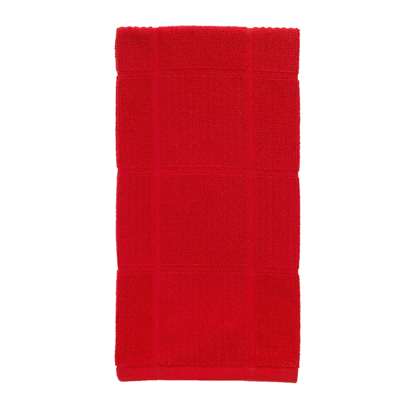 T-Fal Red Cotton Checked Parquet Kitchen Towel 1 pk, Pack of 6