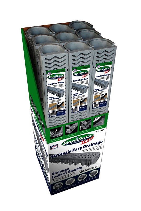 Fernco StormDrain FSDP-CHGG Channel With Grate, 39-1/2 in L, Polypropylene Co-Polymer