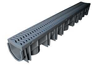 Fernco StormDrain FSDP-CHGG Channel with Grate, 39-1/2 in L, Polypropylene