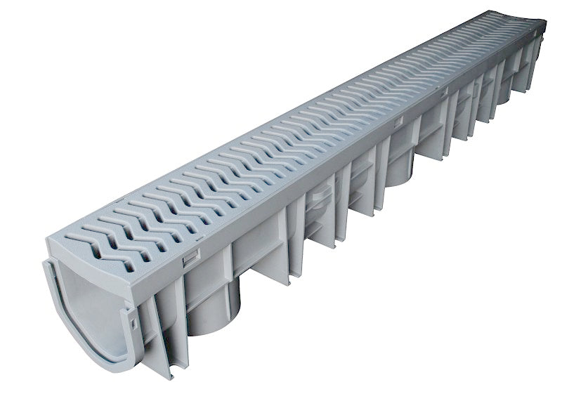 Fernco StormDrain FSDP-CHGG Channel with Grate, 39-1/2 in L, Polypropylene, ADA Compliant