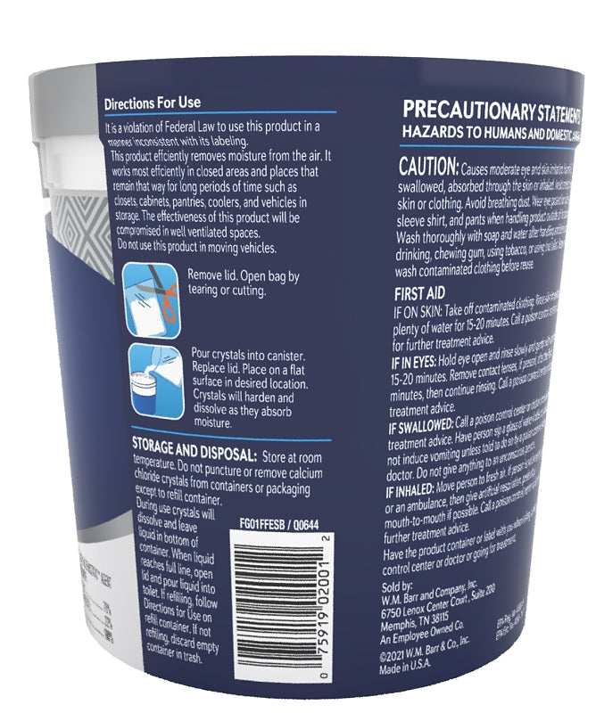 DampRid FG01K Moisture Absorbing System, 10.5 oz Pail, Solid