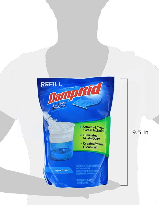 DampRid FG30K Moisture Absorber Refill, 42 oz Pouch, Solid