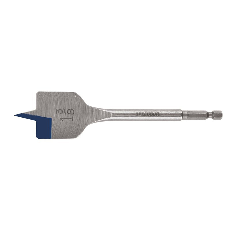 Irwin Speedbor 88822 Spade Drill Bit, 1-3/8 in Dia, Standard Length, 1/4 in Dia Shank, Hex Shank