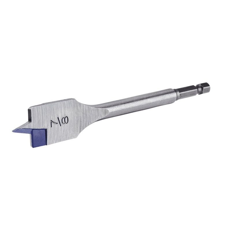 Irwin SPEEDBOR 88814 Spade Drill Bit, 7/8 in Dia, 6 in OAL, Standard Length, Flat Flute, 1/4 in Dia Shank, Hex Shank