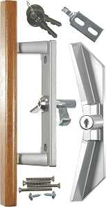 Wright Products VK1104 Patio Lockset, Aluminum/Wood, Oak