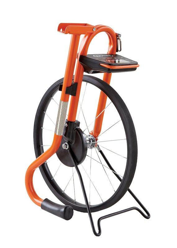 Keson MP401E Measuring Wheel, 9999.9 ft, 15-1/2 in Wheel, Steel Wheel, LCD Display, Steel, Orange